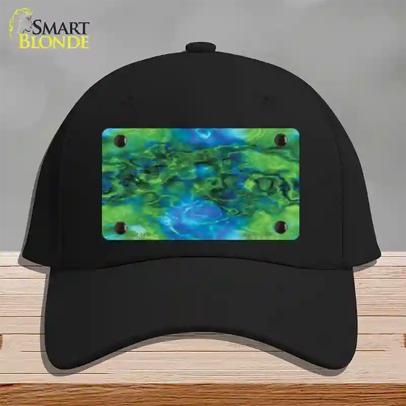 Psychedelic Electric Jelly Fish Novelty License Plate Hat Cotton / Black