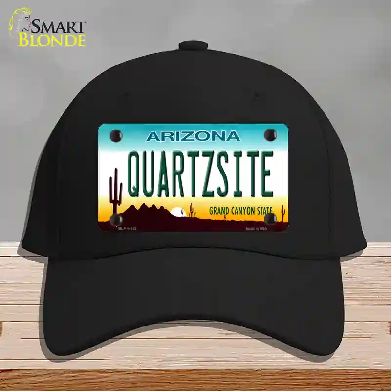 Quartzsite Arizona State Background Novelty License Plate Hat Cotton / Black