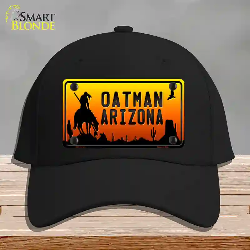 Oatman End Of Trail Arizona Scenic Background Novelty License Plate Hat Cotton / Black