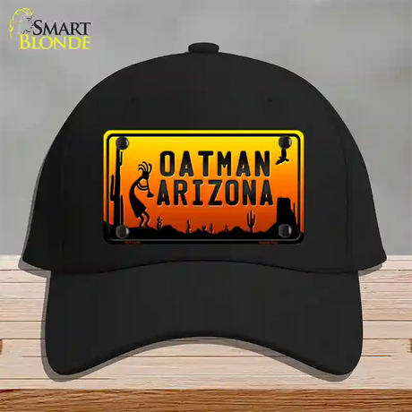 Oatman Kokopelli Arizona Scenic Background Novelty License Plate Hat Cotton / Black