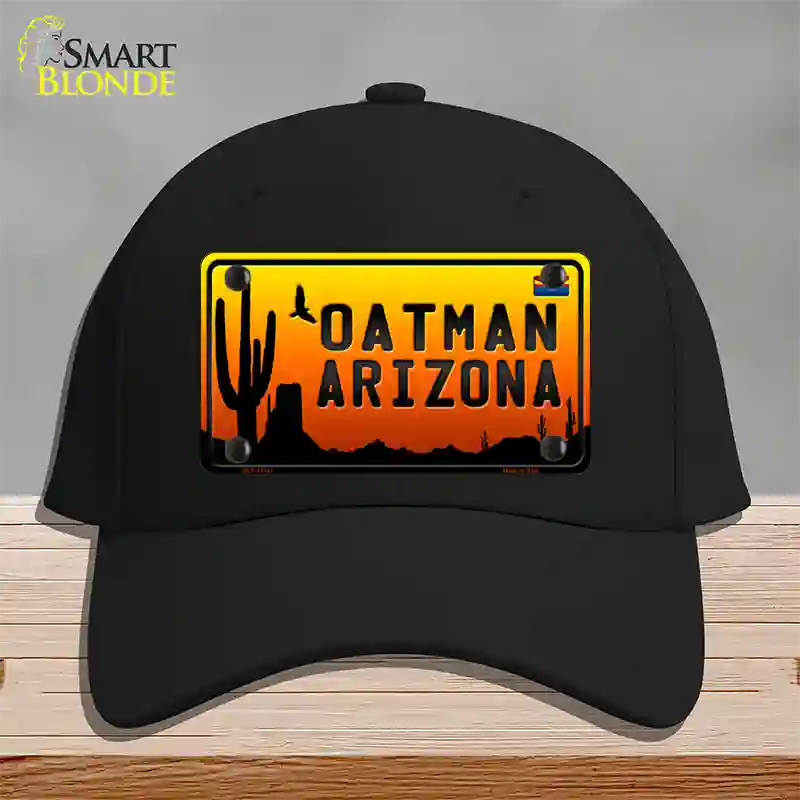 Oatman Flag Arizona Scenic Background Novelty License Plate Hat Cotton / Black