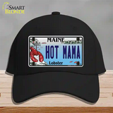 Hot Mama Maine Lobster Novelty License Plate Hat Cotton / Black