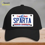 Sparta North Carolina Novelty License Plate Hat Cotton / Black