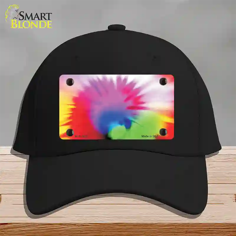 Pink Tie-Dye Novelty License Plate Hat Cotton / Black