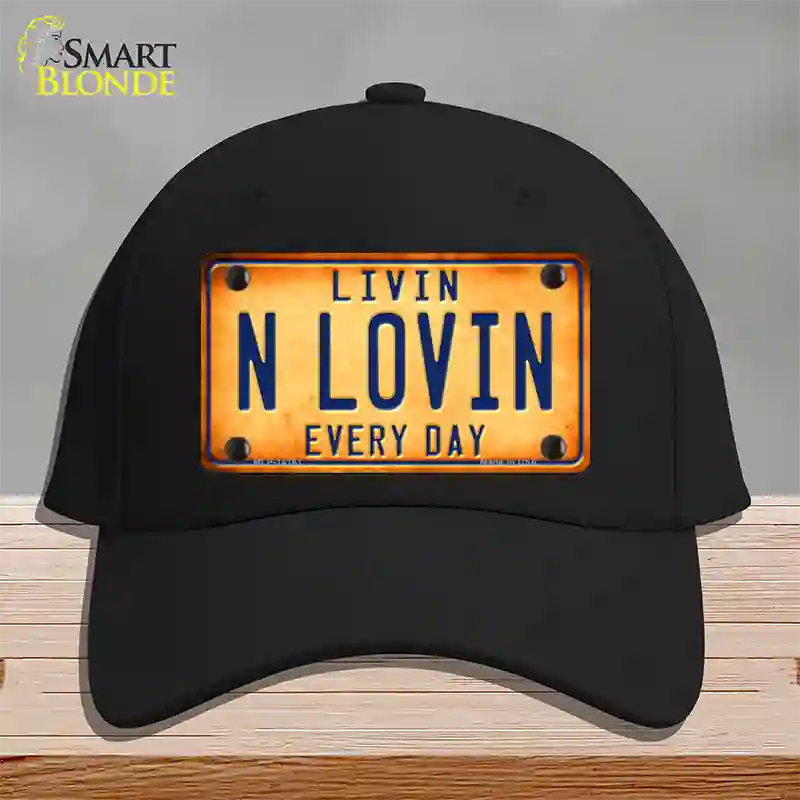 Livin N Lovin Everyday Novelty License Plate Hat Cotton / Black