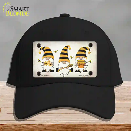 Gnomes Honeybees Novelty License Plate Hat Cotton / Black