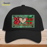 Peace Love Presents Novelty License Plate Hat Cotton / Black