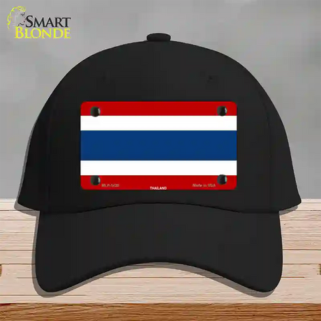 Thailand Flag Novelty License Plate Hat Cotton / Black