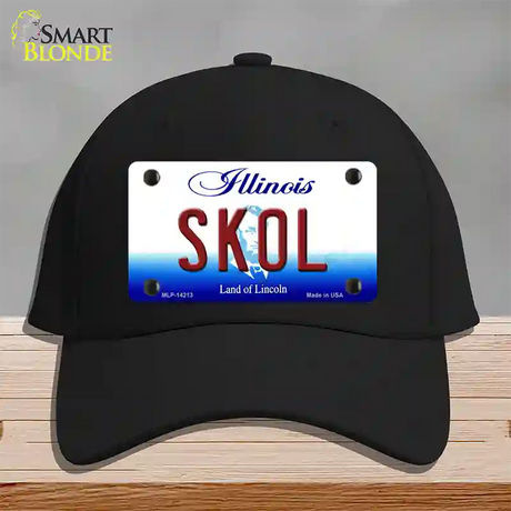 Skol Illinois Novelty License Plate Hat Cotton / Black