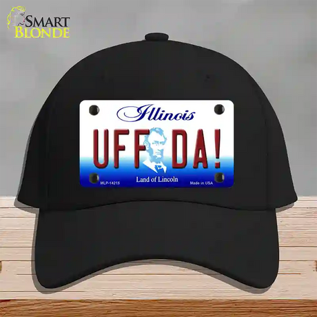 Uff Da Illinois Novelty License Plate Hat Cotton / Black