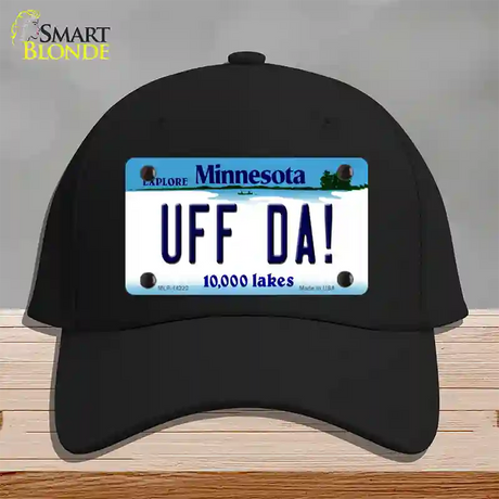 Uff Da Minnesota Novelty License Plate Hat Cotton / Black