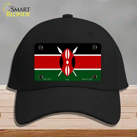 Kenya Flag Novelty License Plate Hat Cotton / Black