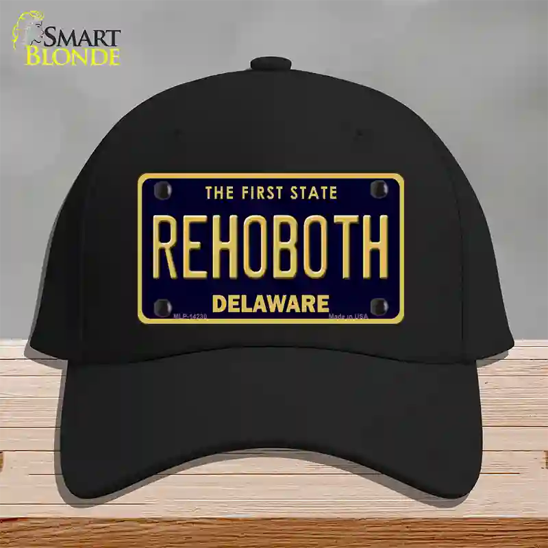 Rehoboth Delaware Novelty License Plate Hat Cotton / Black