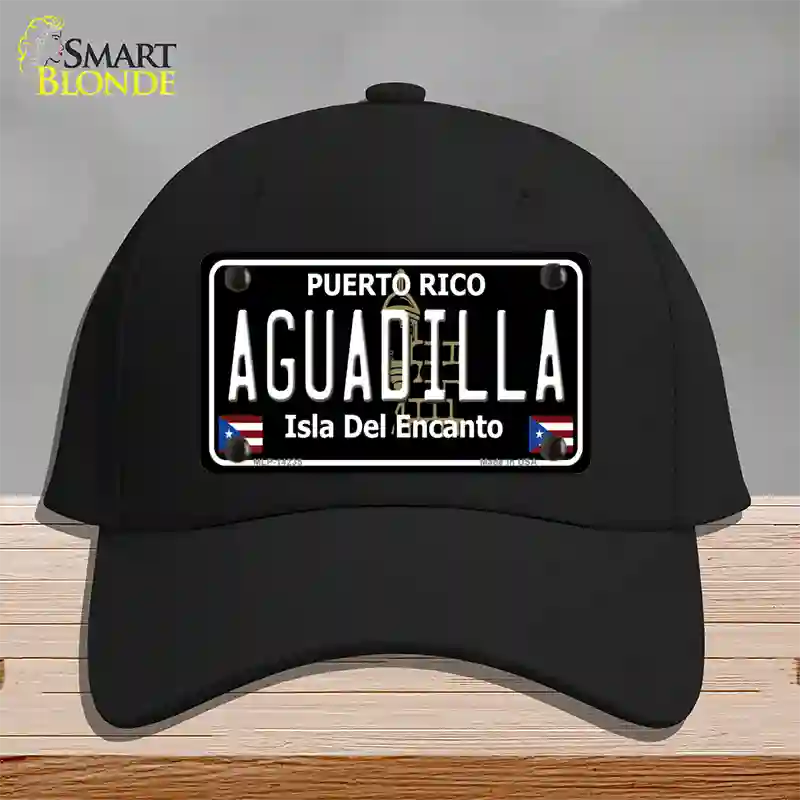 Aguadilla Puerto Rico Black Novelty License Plate Hat Cotton / Black