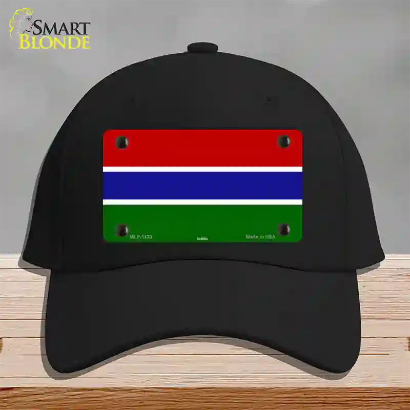 Gambia Flag Novelty License Plate Hat Cotton / Black