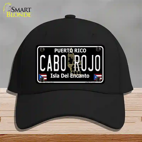 Cabo Rojo Puerto Rico Black Novelty License Plate Hat Cotton / Black