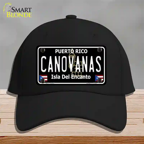 Canovanas Puerto Rico Black Novelty License Plate Hat Cotton / Black