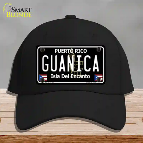 Guanica Puerto Rico Black Novelty License Plate Hat Cotton / Black