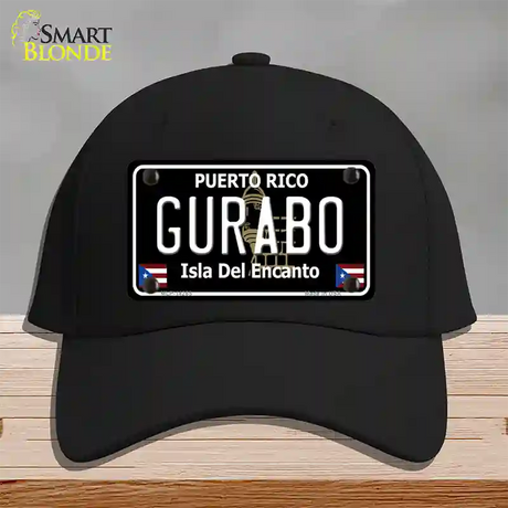 Gurabo Puerto Rico Black Novelty License Plate Hat Cotton / Black