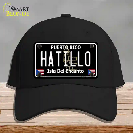 Hatillo Puerto Rico Black Novelty License Plate Hat Cotton / Black