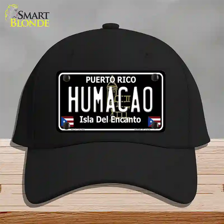 Humacao Puerto Rico Black Novelty License Plate Hat Cotton / Black