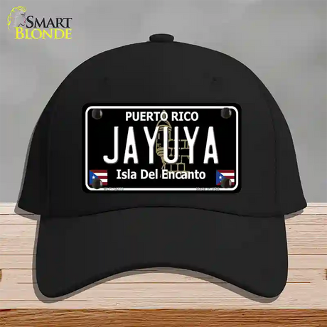 Jayuya Puerto Rico Black Novelty License Plate Hat Cotton / Black