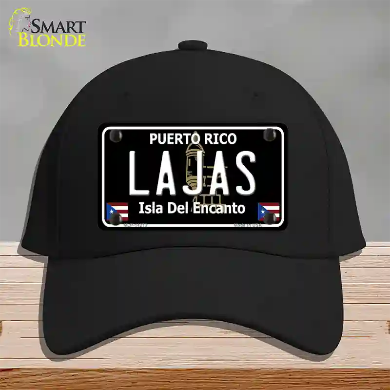 Lajas Puerto Rico Black Novelty License Plate Hat Cotton / Black