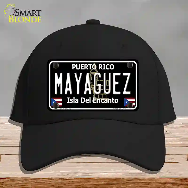 Mayaguez Puerto Rico Black Novelty License Plate Hat Cotton / Black