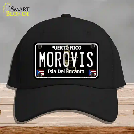 Morovis Puerto Rico Black Novelty License Plate Hat Cotton / Black