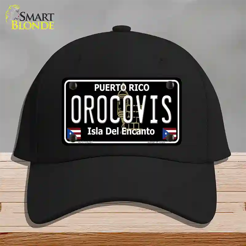 Orocovis Puerto Rico Black Novelty License Plate Hat Cotton / Black