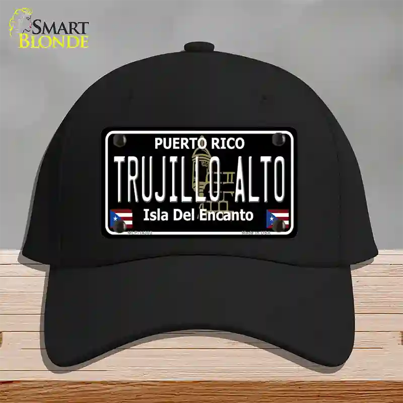 Trujillo Alto Puerto Rico Black Novelty License Plate Hat Cotton / Black