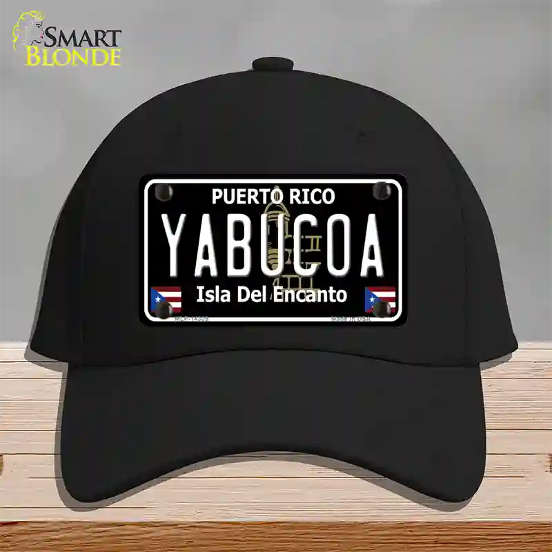 Yabucoa Puerto Rico Black Novelty License Plate Hat Cotton / Black