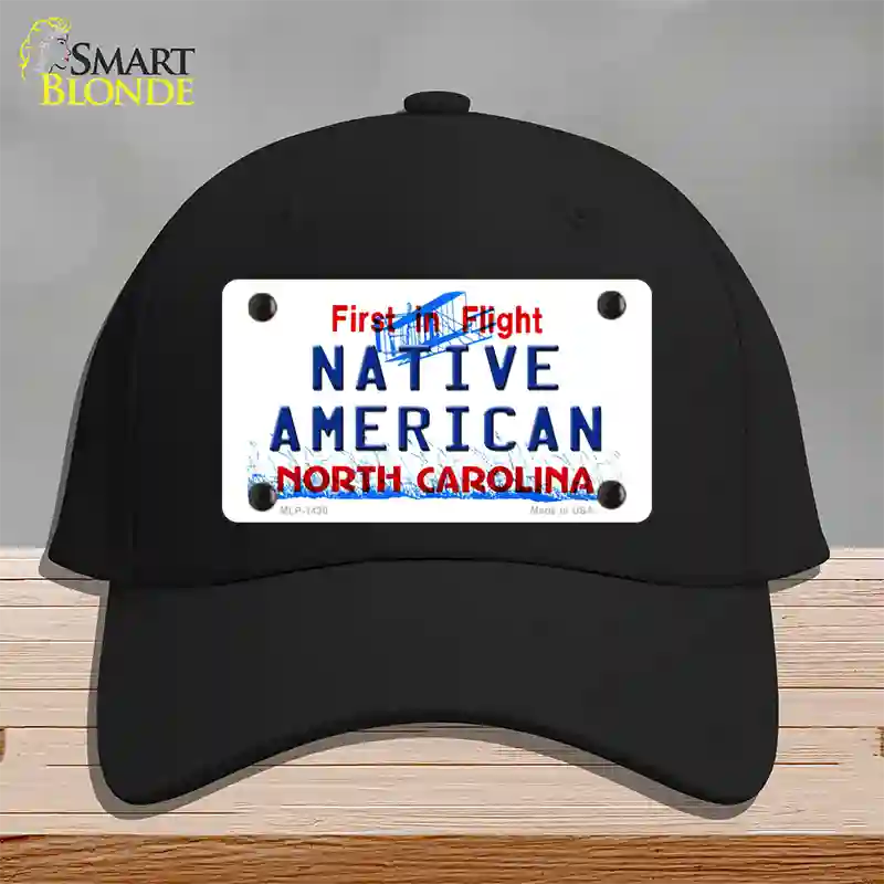 North Carolina Native American Novelty License Plate Hat Cotton / Black