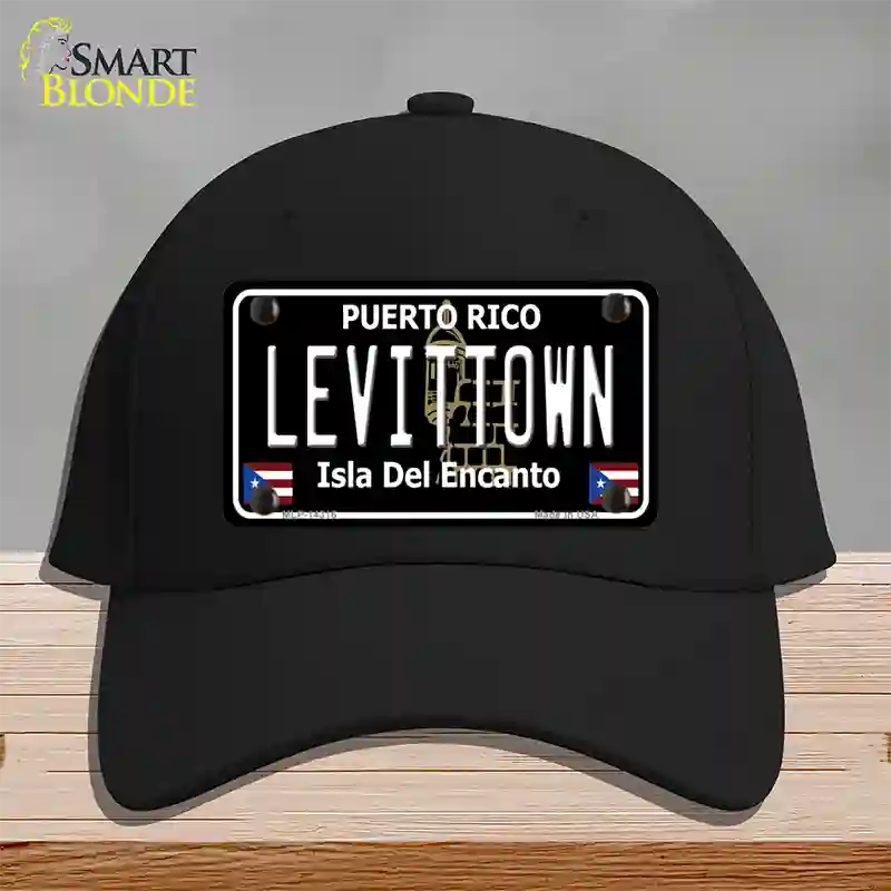 Levittown Puerto Rico Black Novelty License Plate Hat Cotton / Black