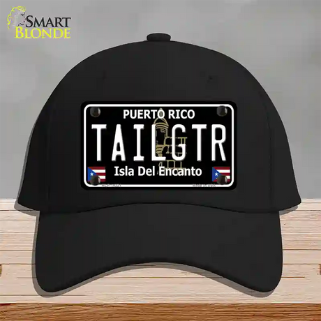 Tailgtr Puerto Rico Black Novelty License Plate Hat Cotton / Black