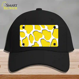 Yellow White Giraffe Novelty License Plate Hat Cotton / Black