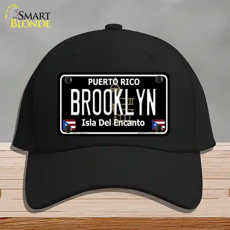 Brooklyn Puerto Rico Black Novelty License Plate Hat Cotton / Black