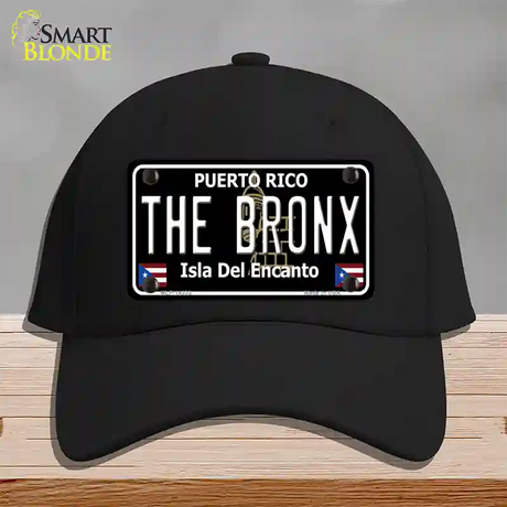 The Bronx Puerto Rico Black Novelty License Plate Hat Cotton / Black