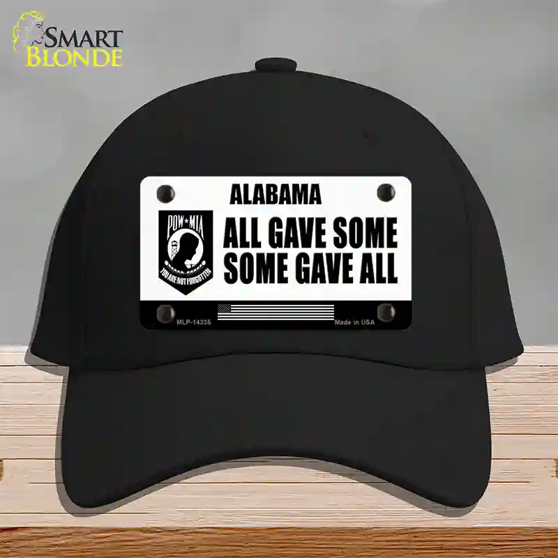 Alabama POW MIA Some Gave All Novelty License Plate Hat Cotton / Black