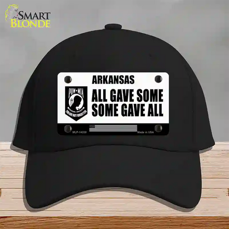 Arkansas POW MIA Some Gave All Novelty License Plate Hat Cotton / Black