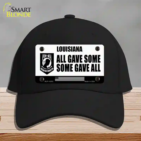 Louisiana POW MIA Some Gave All Novelty License Plate Hat Cotton / Black