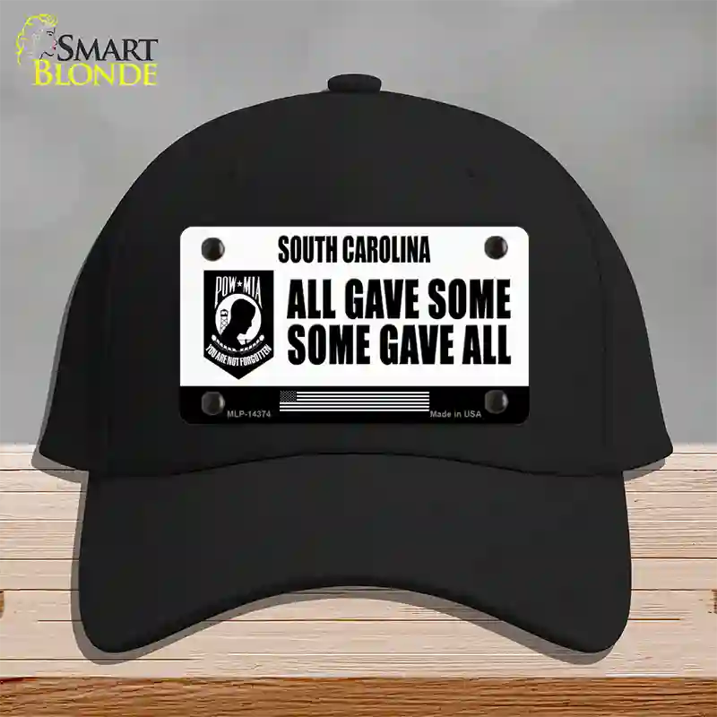 South Carolina POW MIA Some Gave All Novelty License Plate Hat Cotton / Black