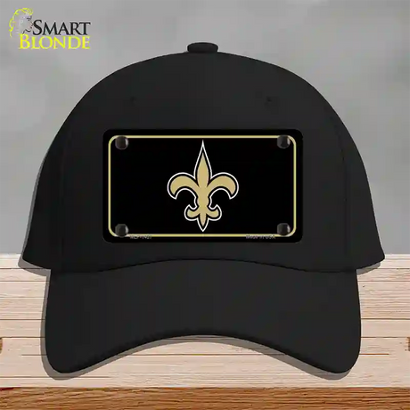 Fleur de lis Novelty License Plate Hat Cotton / Black