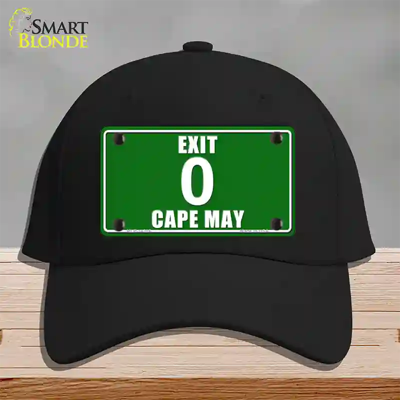 Exit 0 Cape May Novelty License Plate Hat Cotton / Black