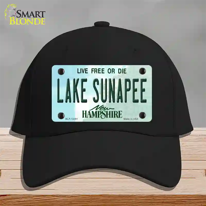 Lake Sunapee New Hampshire Novelty License Plate Hat Cotton / Black