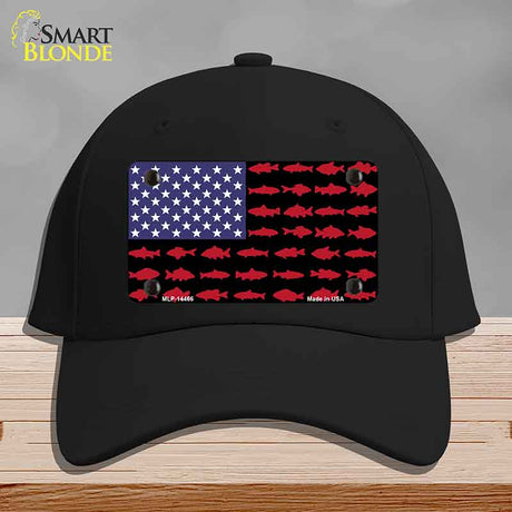 Fishermans American Flag Novelty License Plate Hat HAT-MLP-14466