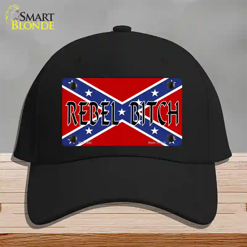 Rebel Bitch Novelty License Plate Hat Cotton / Black