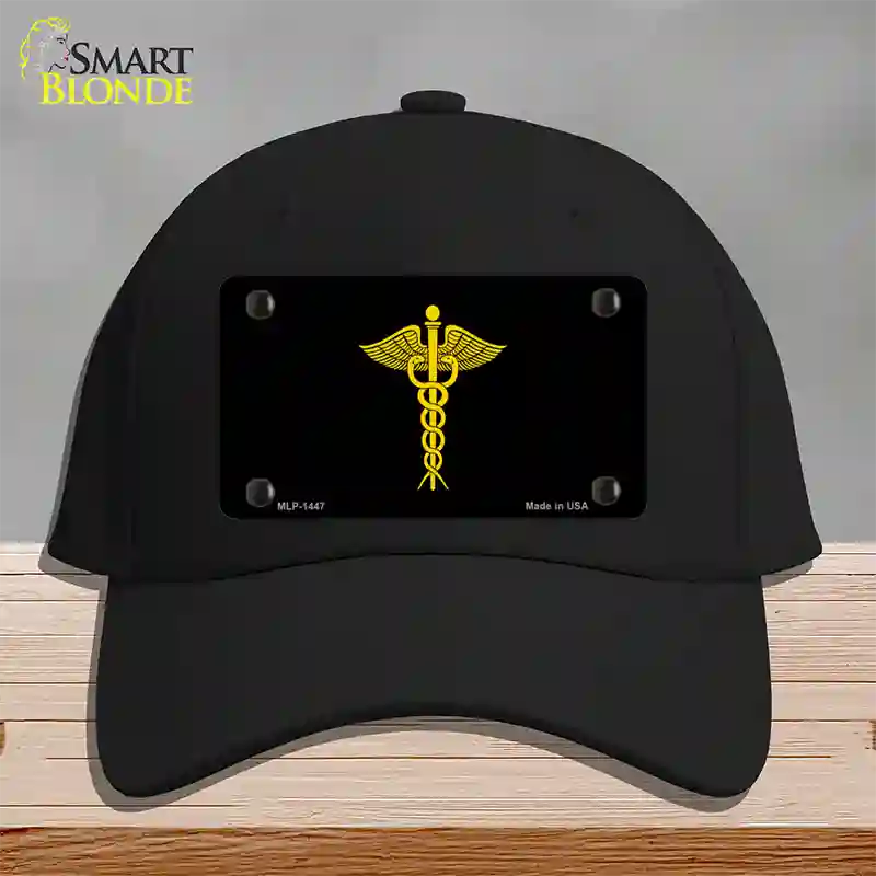 Caduceus Novelty License Plate Hat Cotton / Black