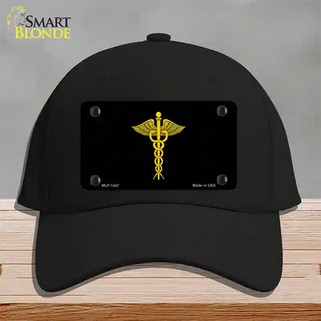 Caduceus Novelty License Plate Hat Cotton / Black