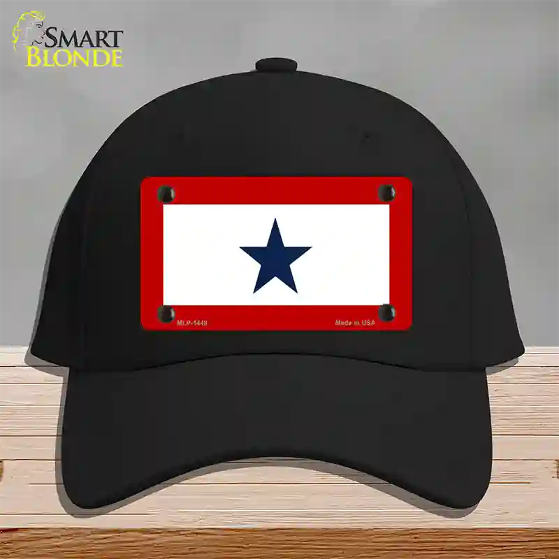 Blue Star One Novelty License Plate Hat Cotton / Black